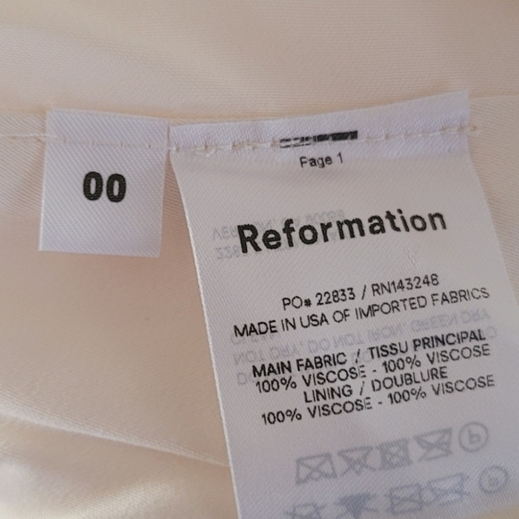 NWT REFORMATION CHRISTINE DRESS IN IVORY - Picture 11 of 11